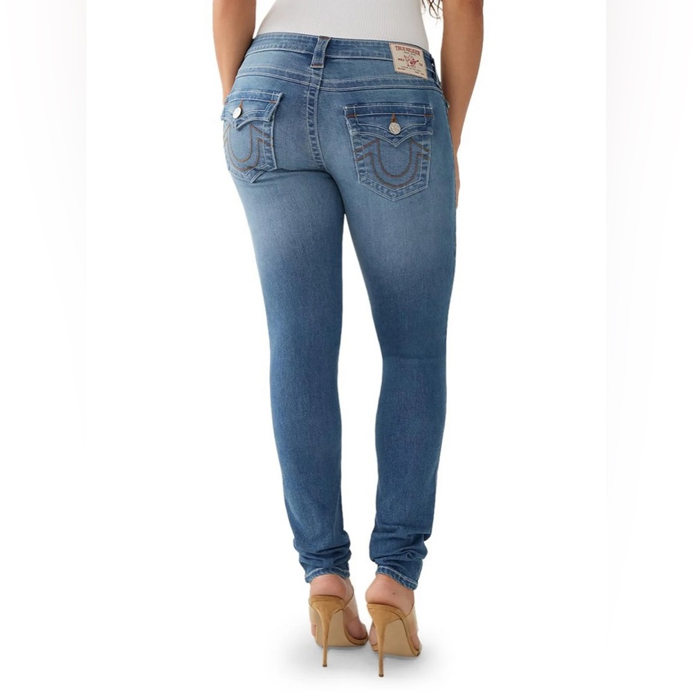 True Religion Blue Skinny Jeans flap pockets